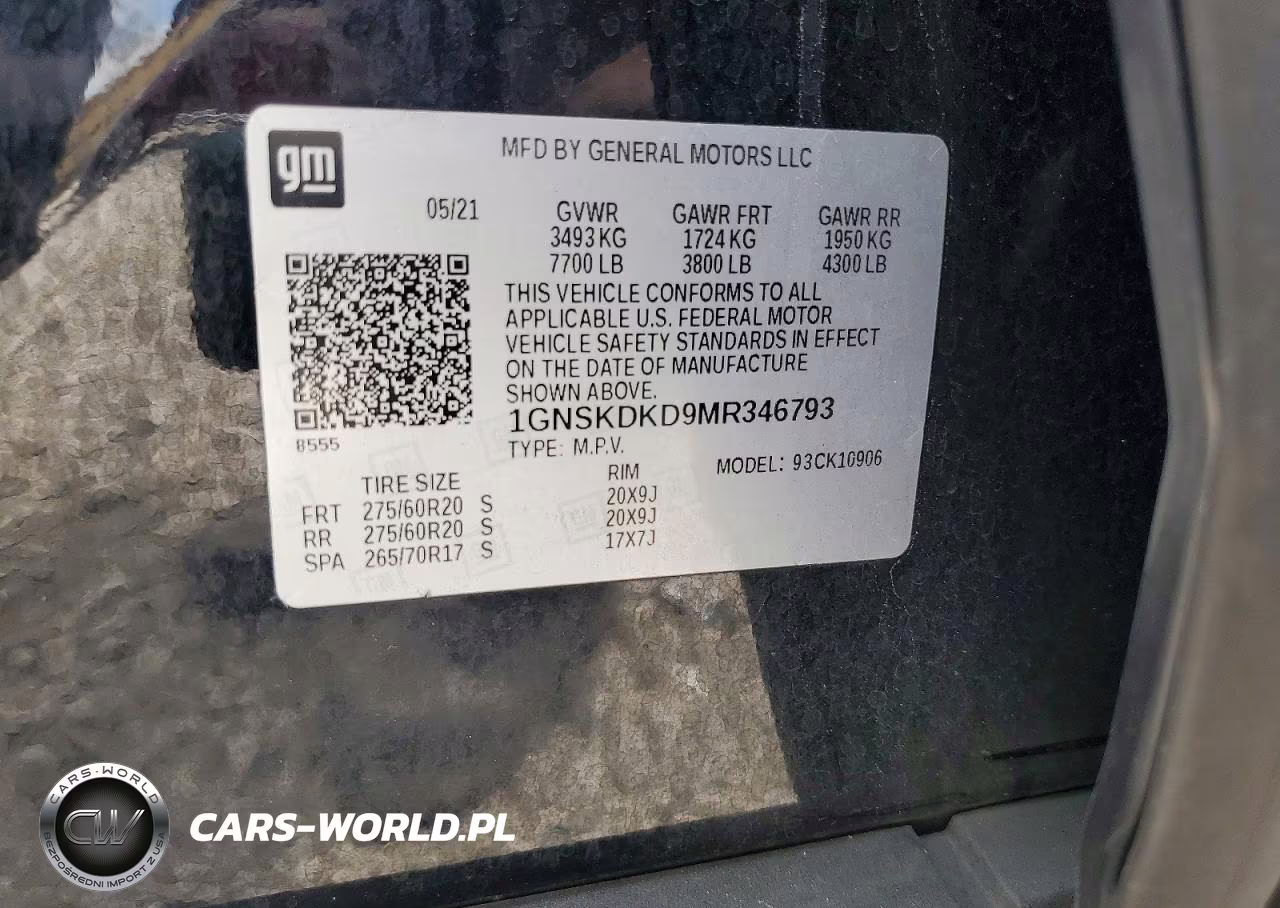 2021 Chevrolet Suburban K1500 Z71 VIN:1GNSKDKD9MR346793 - 12