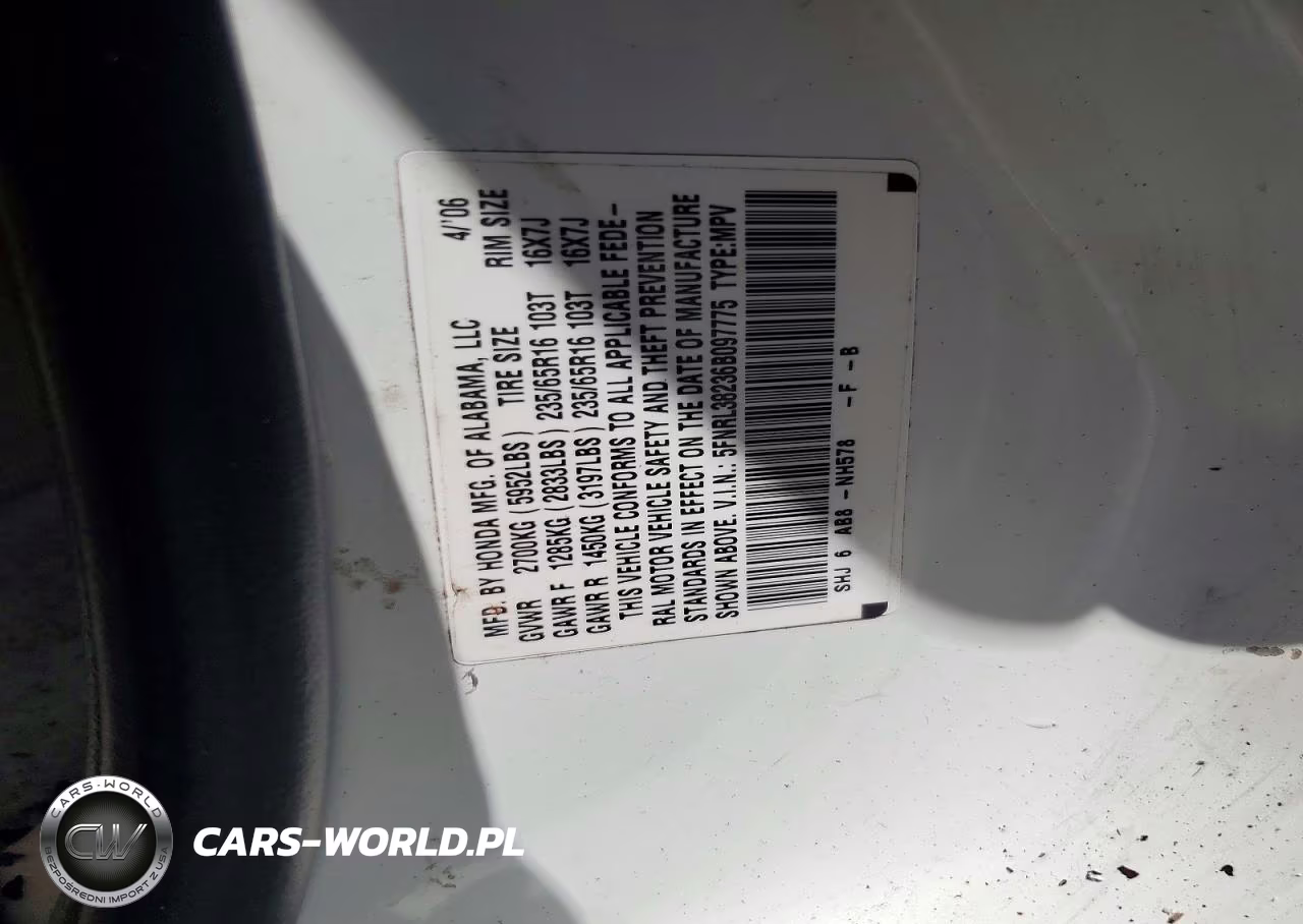 2006 Honda Odyssey Lx VIN:5FNRL38236B097775 - 13
