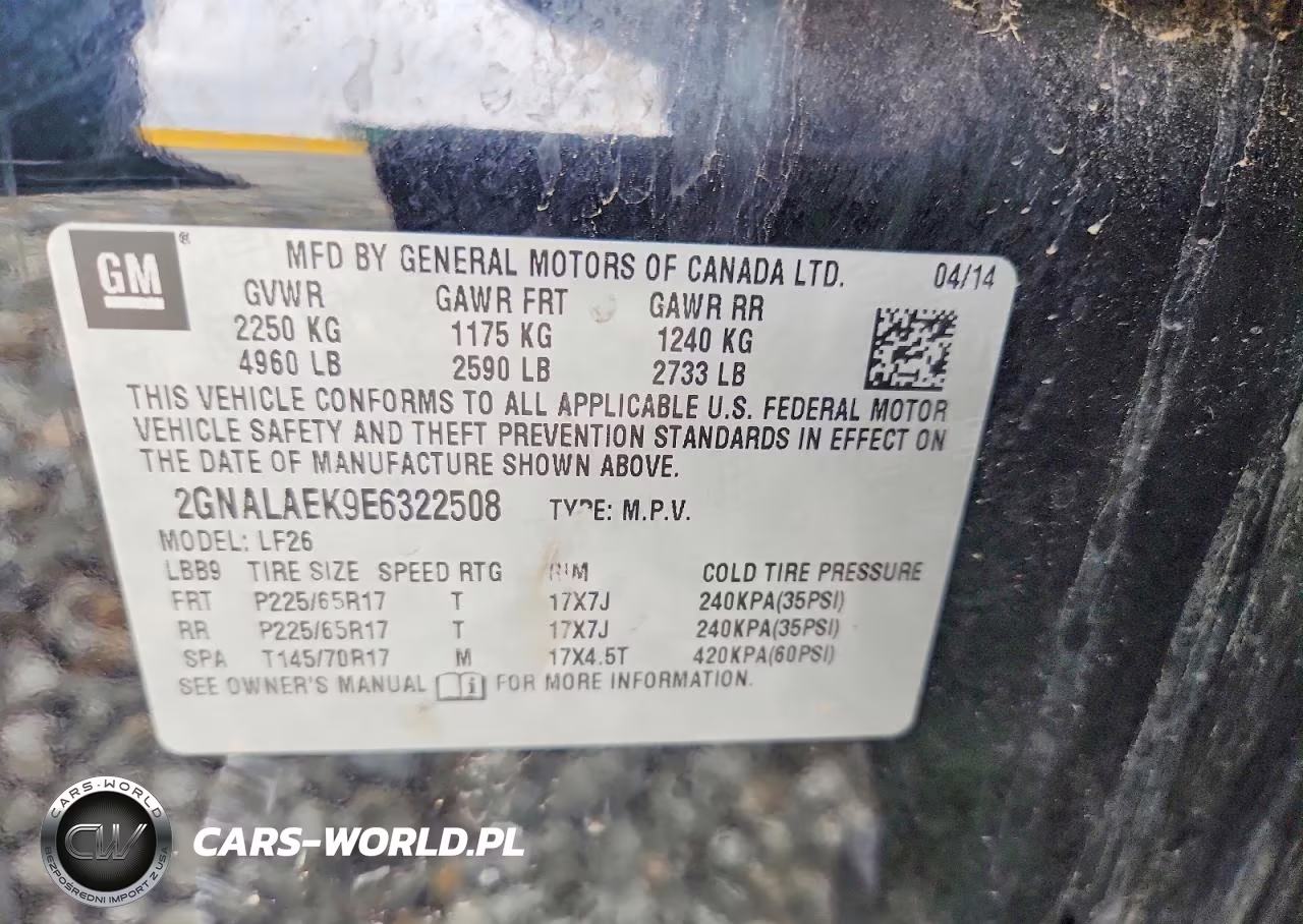 2014 Chevrolet Equinox Ls VIN:2GNALAEK9E6322508 - 13