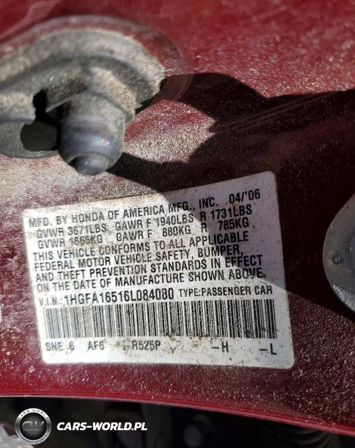 2006 Honda Civic Lx VIN:1HGFA16516L084080 - 12