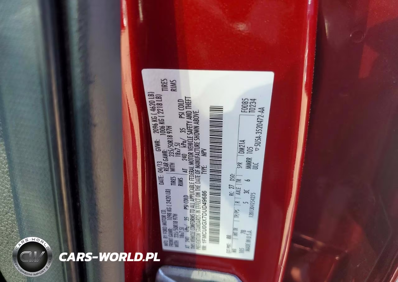 2013 Ford Escape Se VIN:1FMCU0GX7DUD49686 - 13