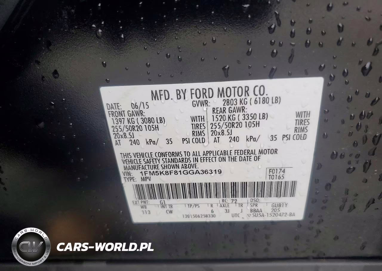 2016 Ford Explorer Limited VIN:1FM5K8F81GGA36319 - 13