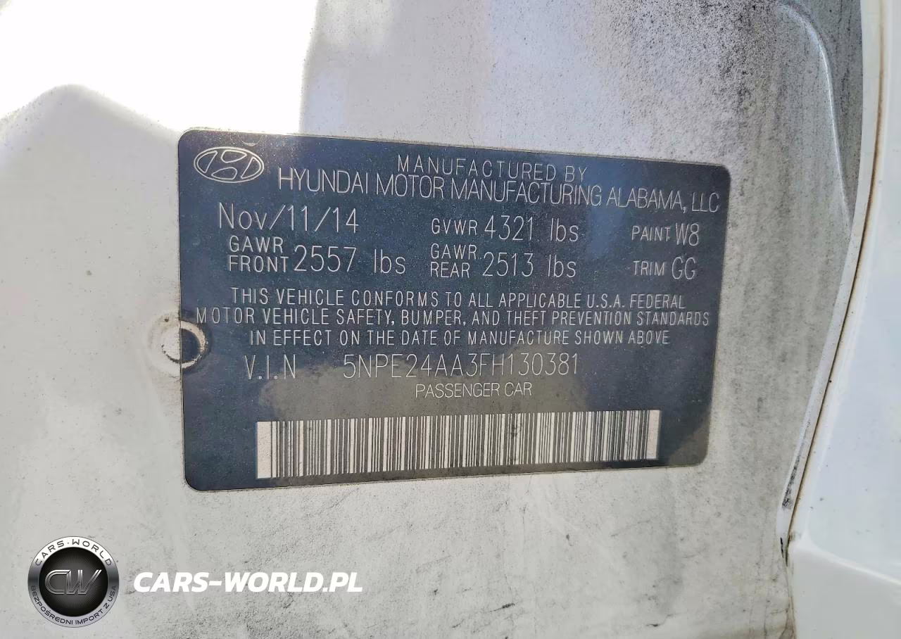 2015 Hyundai Sonata Eco VIN:5NPE24AA3FH130381 - 12