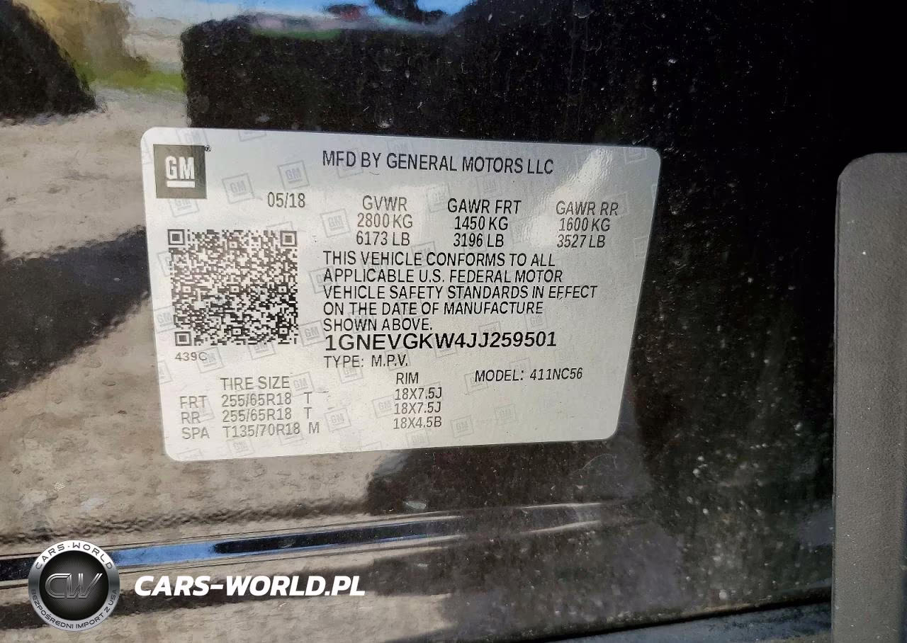 2018 Chevrolet Traverse Lt VIN:1GNEVGKW4JJ259501 - 13