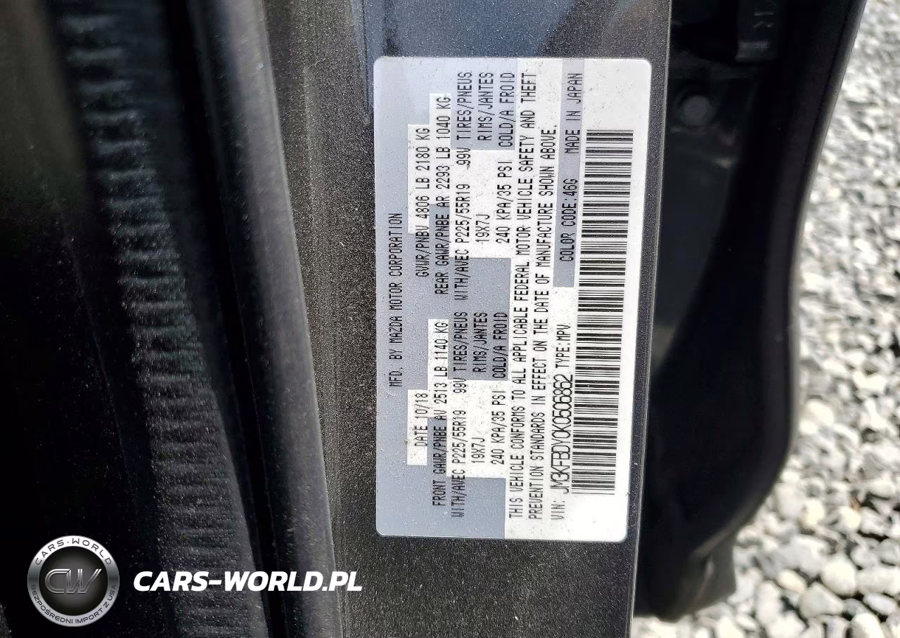 2019 Mazda Cx-5 Grand Touring Reserve VIN:JM3KFBDY0K0506862 - 13