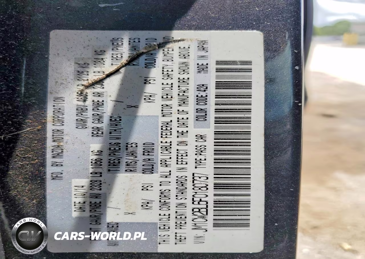 2015 Mazda 5 Sport VIN:JM1CW2BL6F0180737 - 14