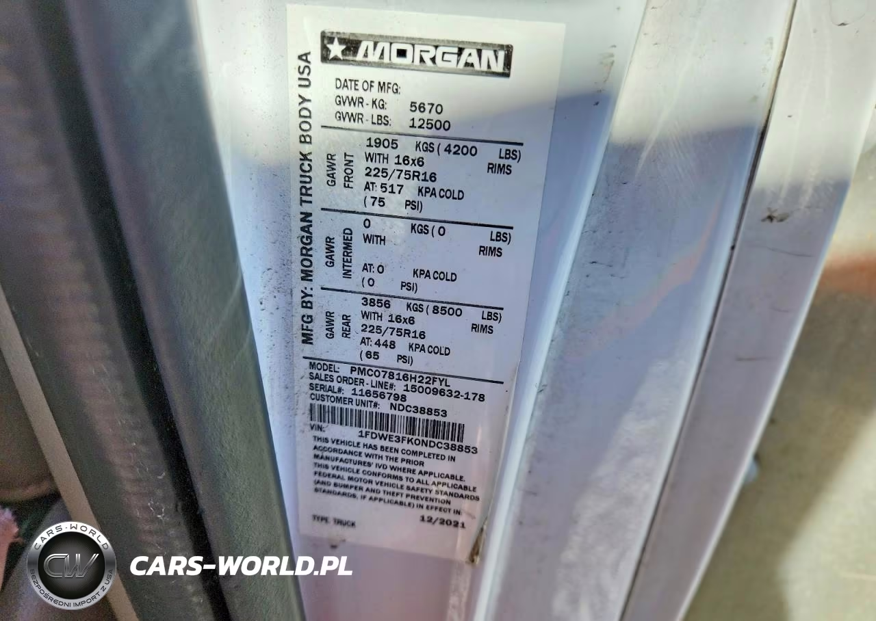 2022 Ford E350 Box Truck VIN:1FDWE3FK0NDC38853 - 12