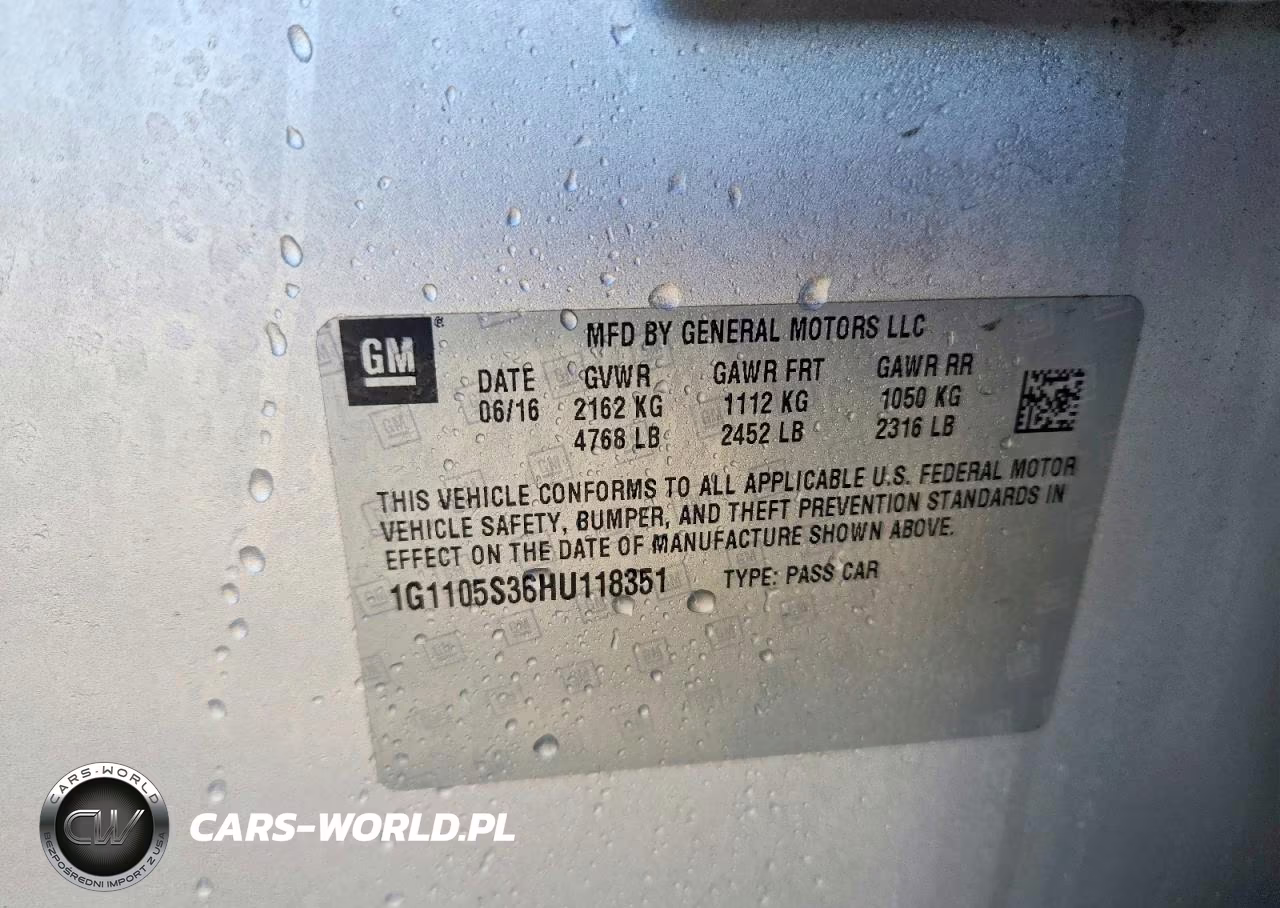 2017 Chevrolet Impala Lt VIN:1G1105S36HU118351 - 12