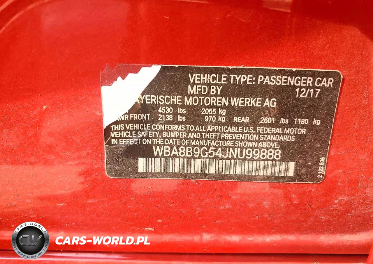 2018 BMW 330 I VIN:WBA8B9G54JNU99888 - 12