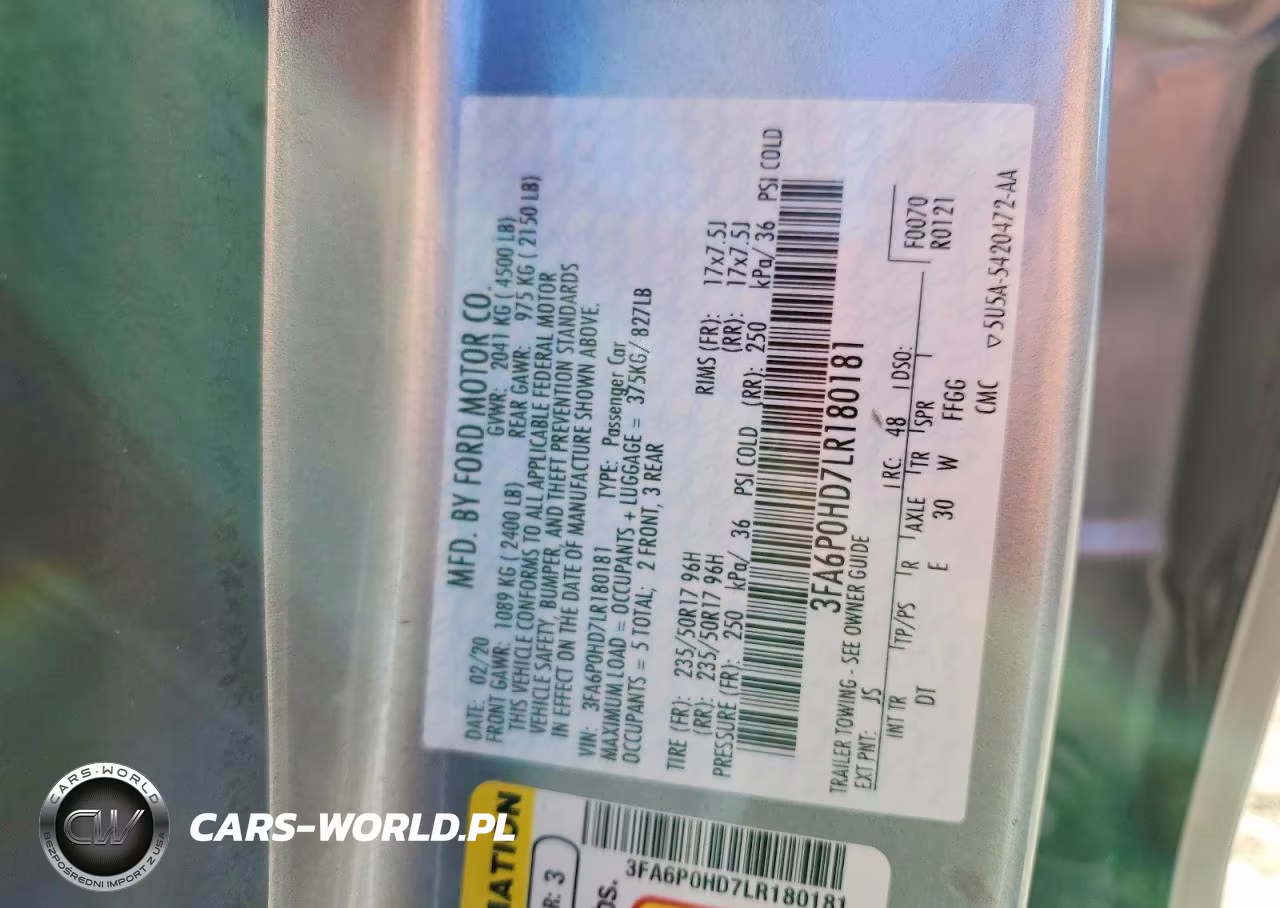 2020 Ford Fusion Se VIN:3FA6P0HD7LR180181 - 12