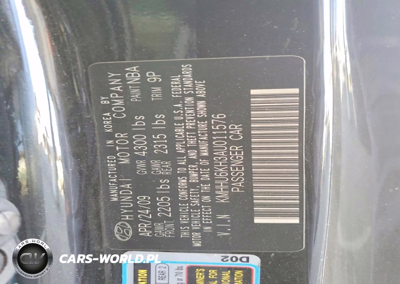 2010 Hyundai Genesis Coupe 3.8L VIN:KMHHU6KH3AU011576 - 12