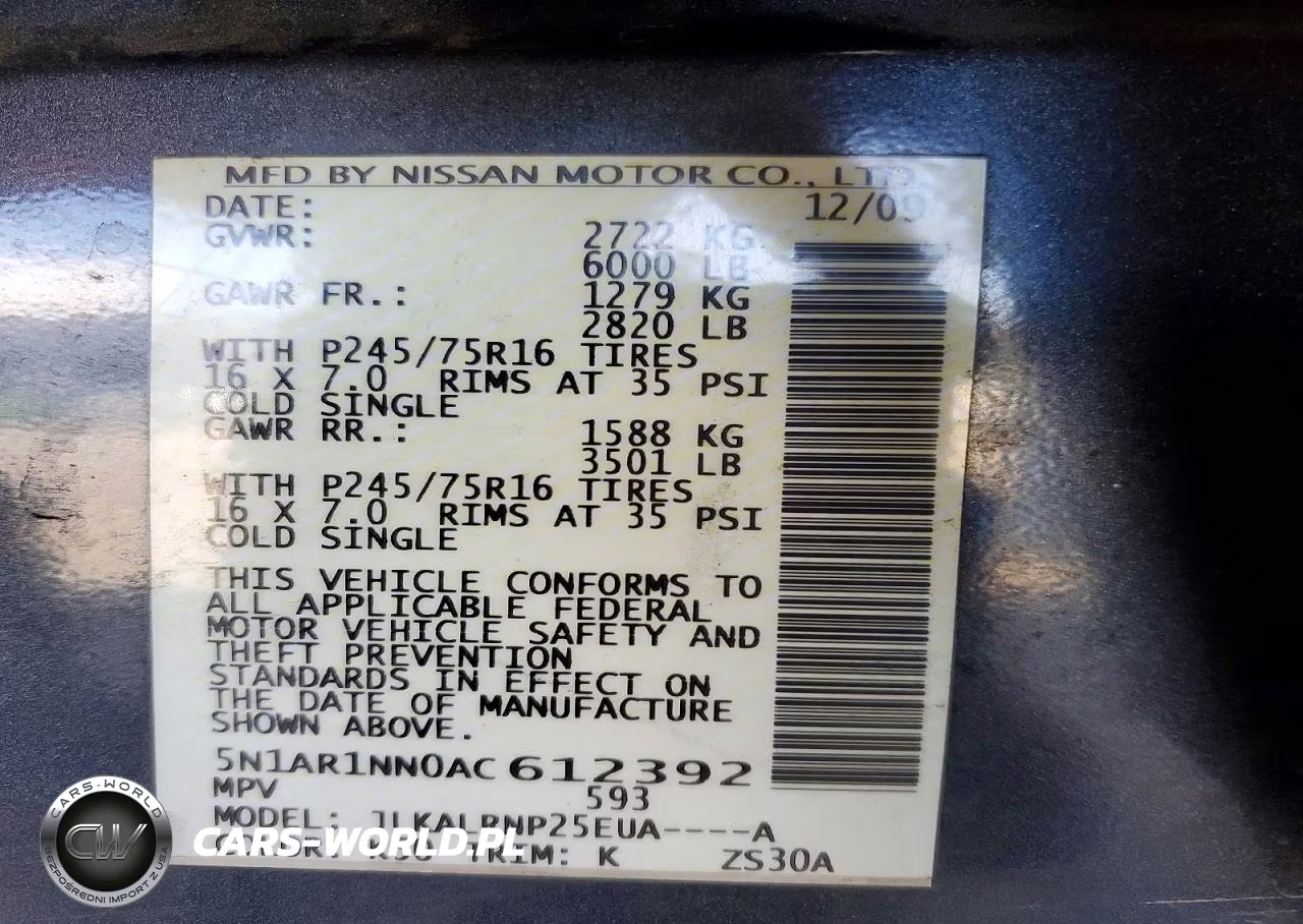 2010 Nissan Pathfinder S Fe+ VIN:5N1AR1NN0AC612392 - 13