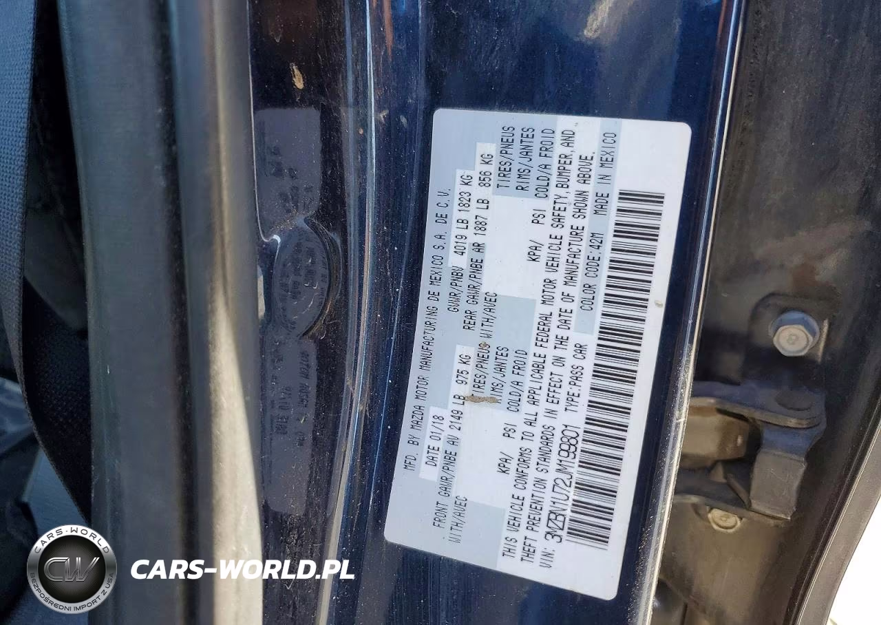 2018 Mazda 3 Sport VIN:3MZBN1U72JM199801 - 12