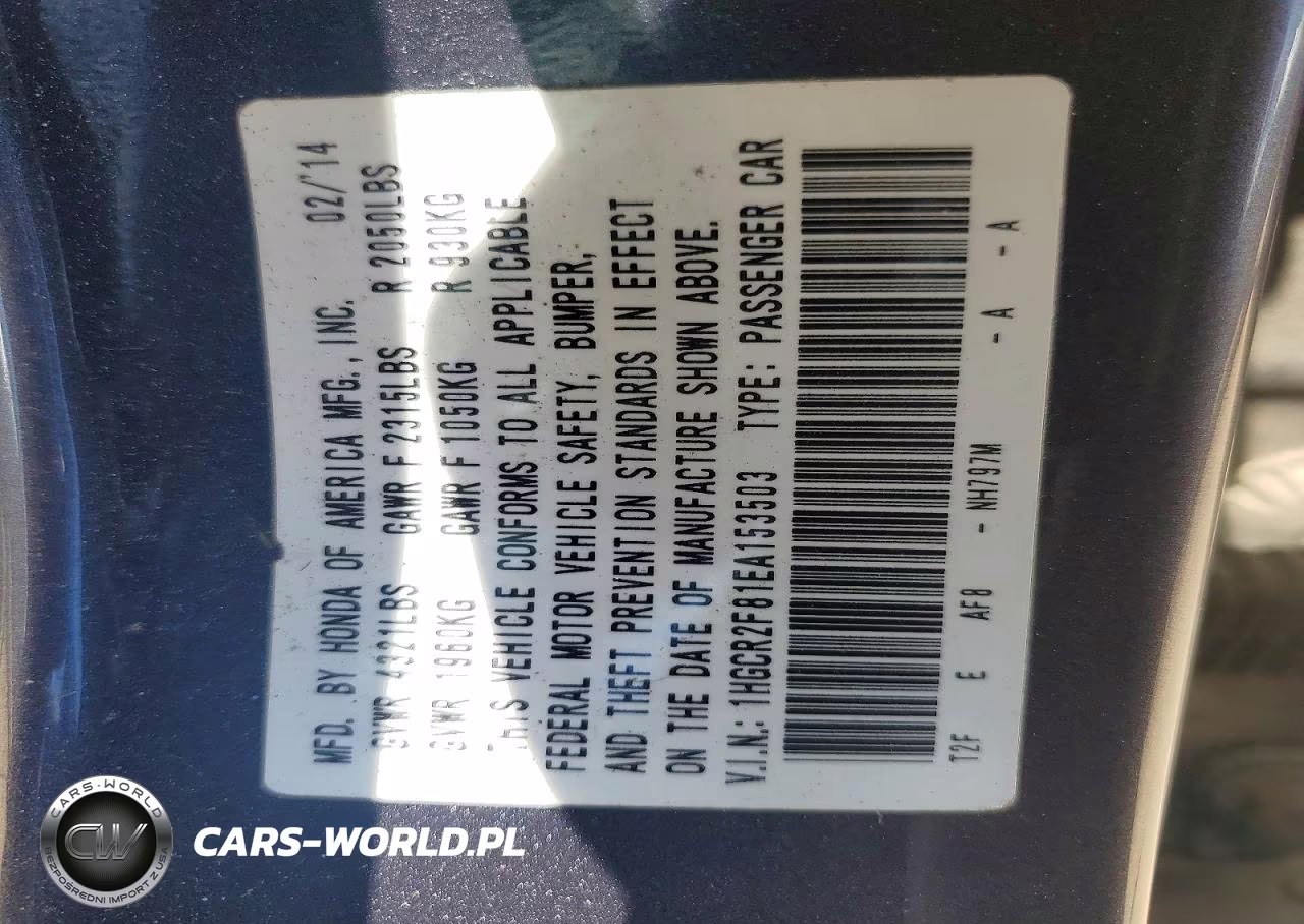 2014 Honda Accord Exl VIN:1HGCR2F81EA153503 - 12
