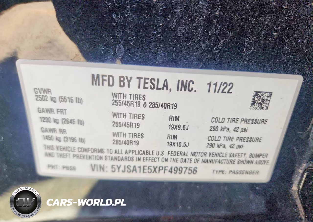 2023 Tesla Model S VIN:5YJSA1E5XPF499756 - 12