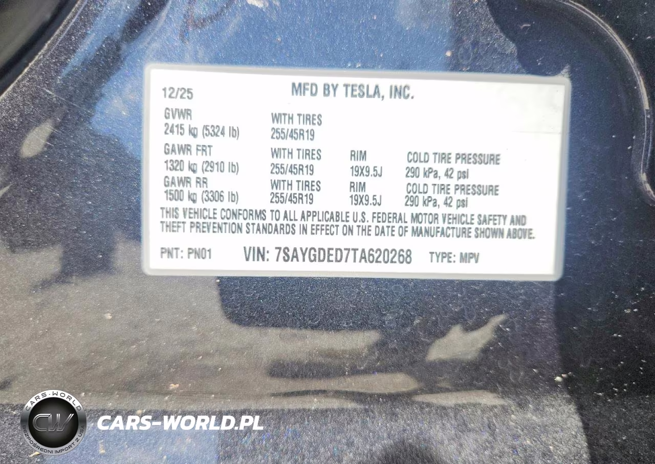 2026 Tesla Model Y VIN:7SAYGDED7TA620268 - 12