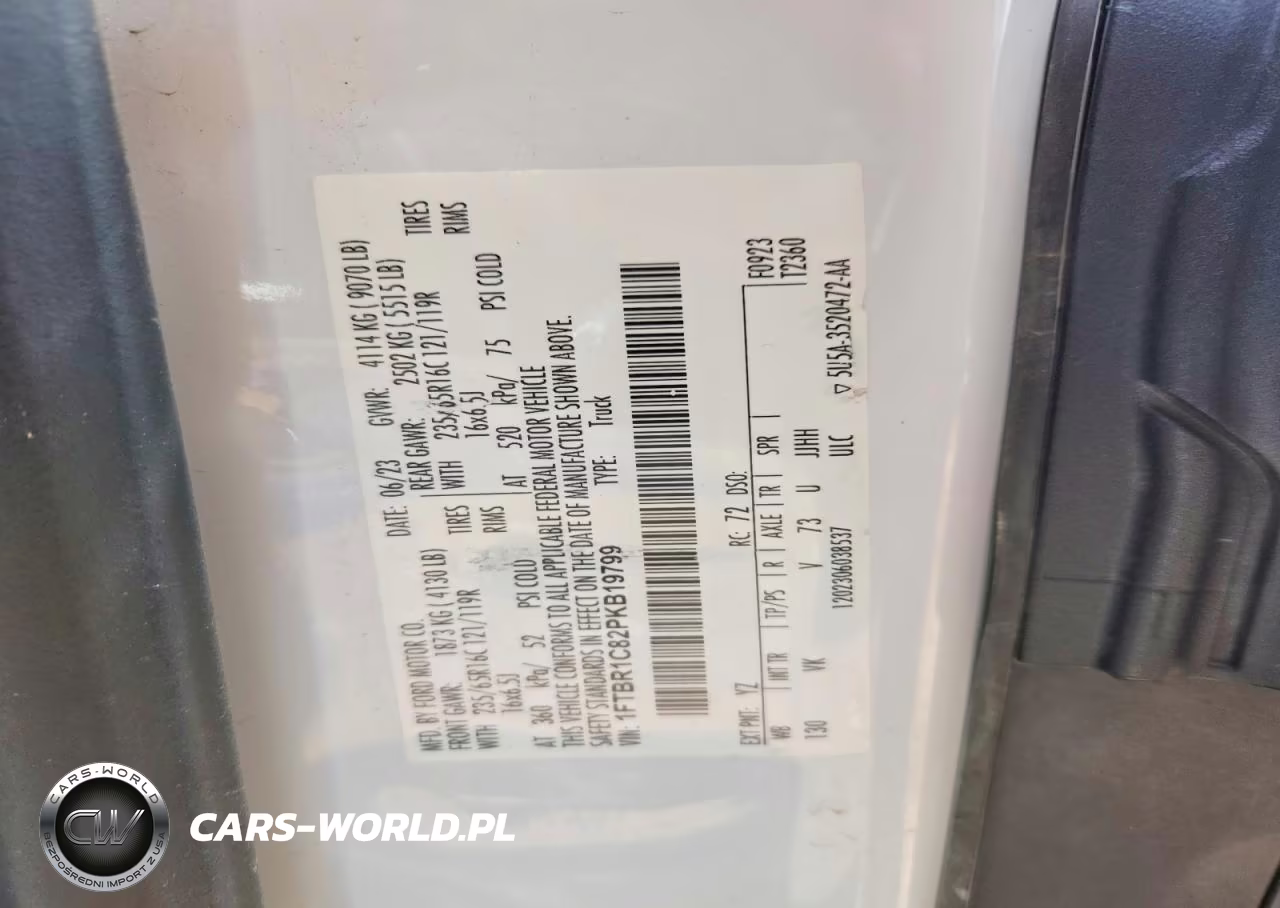 2023 Ford Transit 250 Delivery Van VIN:1FTBR1C82PKB19799 - 13