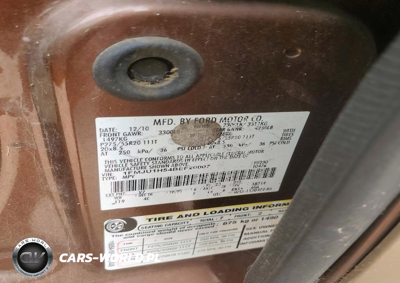 2011 Ford Exped Xlt VIN:1FMJU1H54BEF20007 - 13