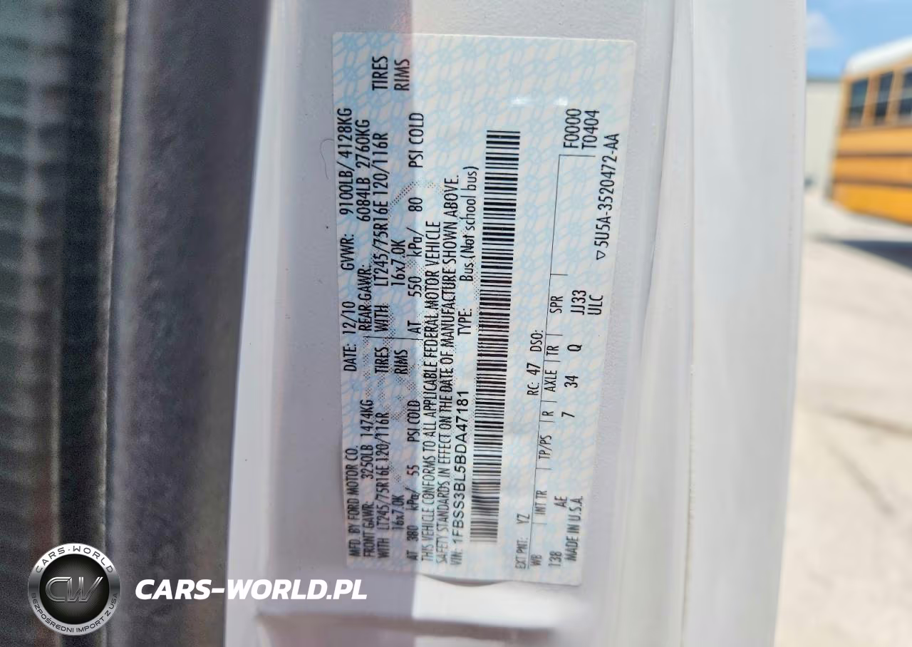 FORD ECONOLINE VIN:1FBSS3BL5BDA47181 - 13