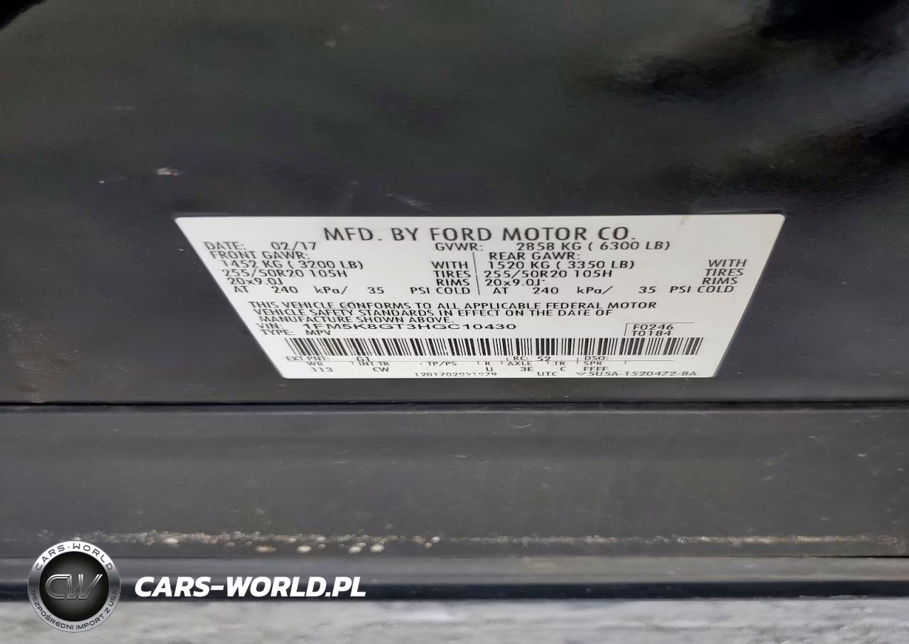 2017 Ford Explorer Sport VIN:1FM5K8GT3HGC10430 - 12