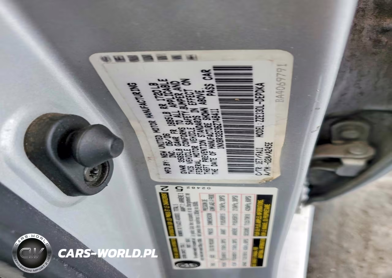 2006 Toyota Corolla Ce VIN:1NXBR32E36Z748411 - 12