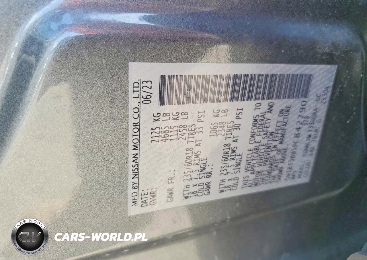 2023 Nissan Rogue Sv VIN:5N1BT3BB5PC842790 - 12