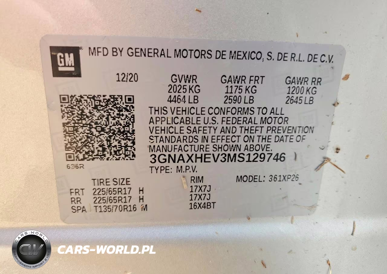 2021 Chevrolet Equinox Ls VIN:3GNAXHEV3MS129746 - 12
