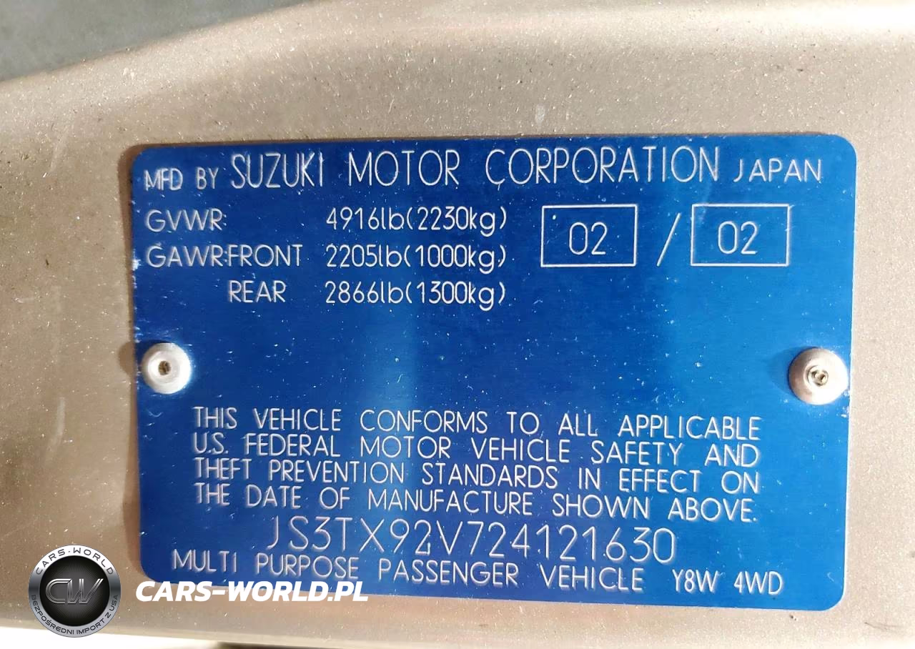 2002 Suzuki Xl7 Plus VIN:JS3TX92V724121630 - 13