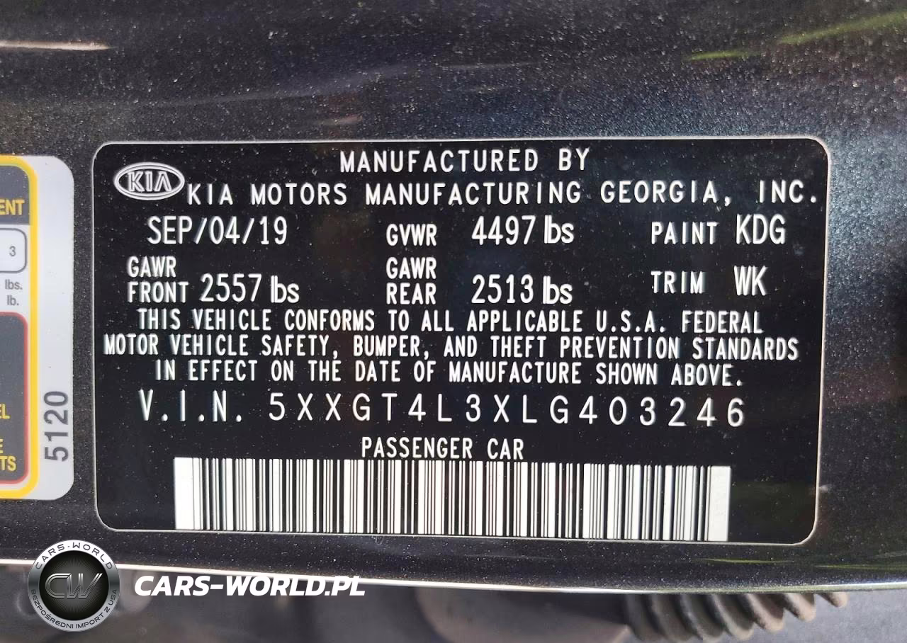 2020 Kia Optima Lx VIN:5XXGT4L3XLG403246 - 12