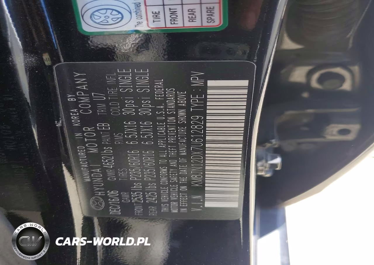 2007 Hyundai Tucson Se VIN:KM8JN12DX7U612829 - 13