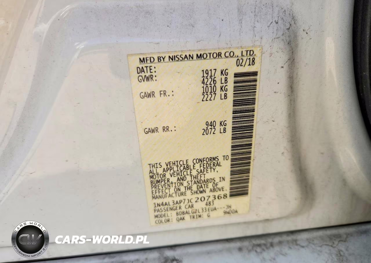 2018 Nissan Altima 2.5 S VIN:1N4AL3AP7JC207368 - 12