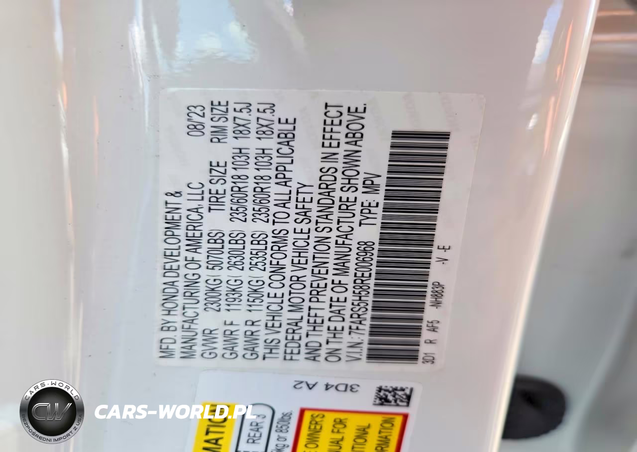 2024 Honda Cr-V Sport VIN:7FARS5H58RE006968 - 13