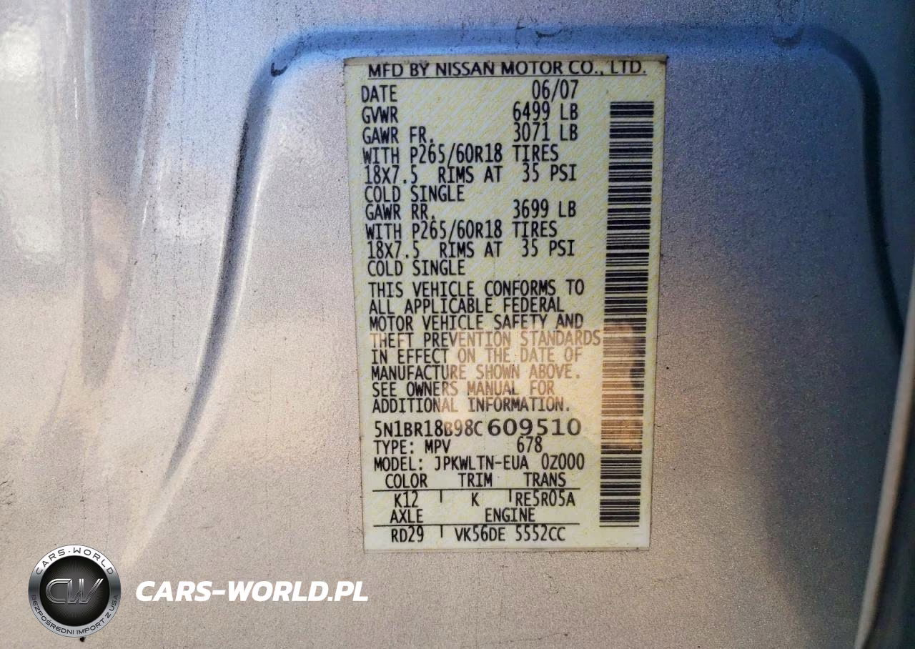 2008 Nissan Pathfinder Se V8 VIN:5N1BR18B98C609510 - 13