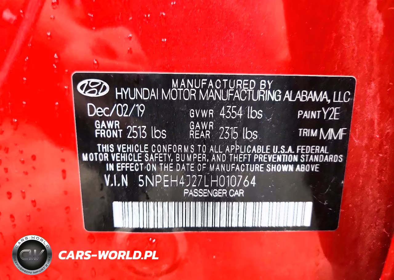 2020 Hyundai Sonata Limited VIN:5NPEH4J27LH010764 - 12
