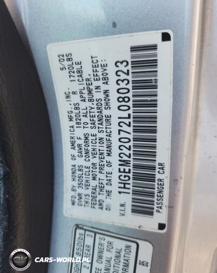 2002 Honda Civic Ex VIN:1HGEM22072L080323 - 12