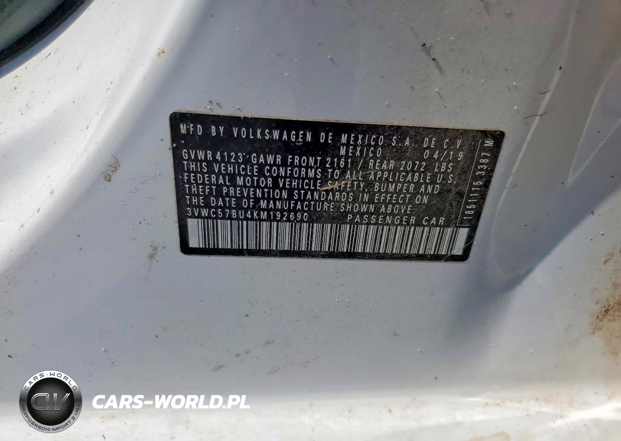 2019 Volkswagen Jetta S VIN:3VWC57BU4KM192690 - 12