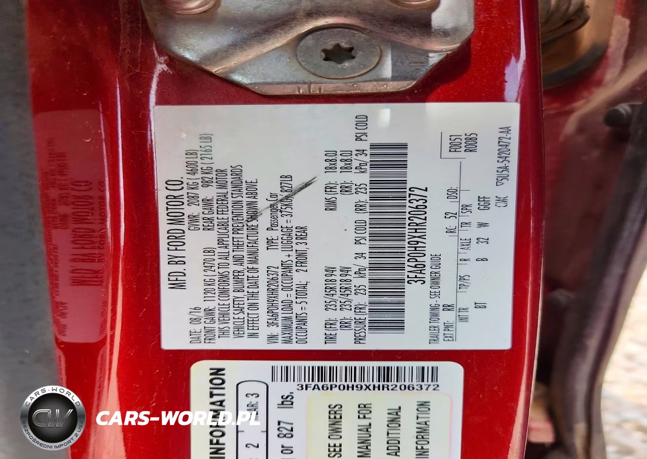2017 Ford Fusion Se VIN:3FA6P0H9XHR206372 - 12