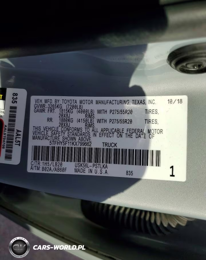 2019 Toyota Tundra Crewmax Limited VIN:5TFHY5F11KX799662 - 12