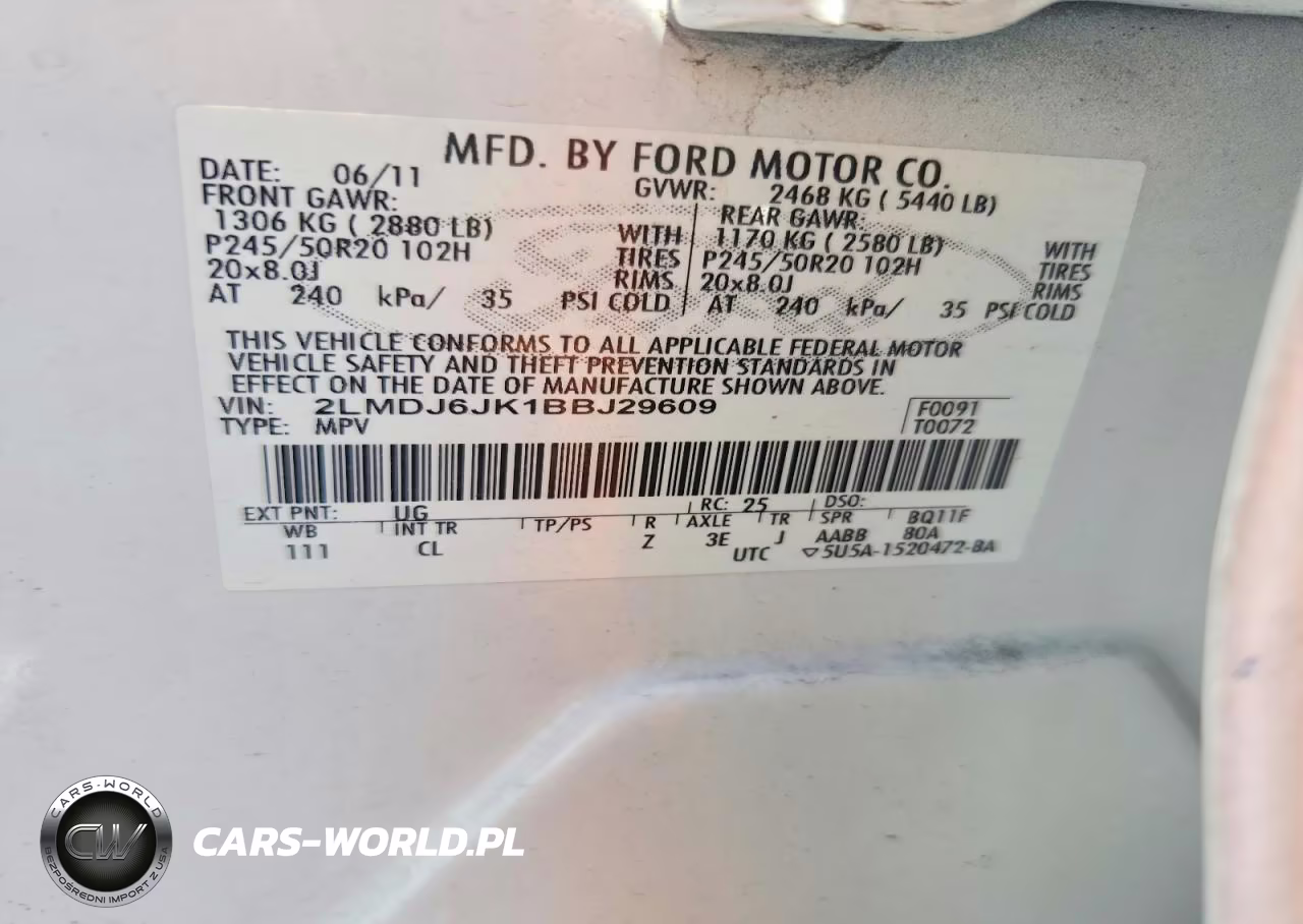 2011 Lincoln Mkx VIN:2LMDJ6JK1BBJ29609 - 13
