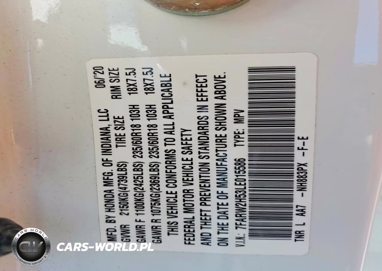2020 Honda Cr-V Ex VIN:7FARW2H53LE015586 - 13