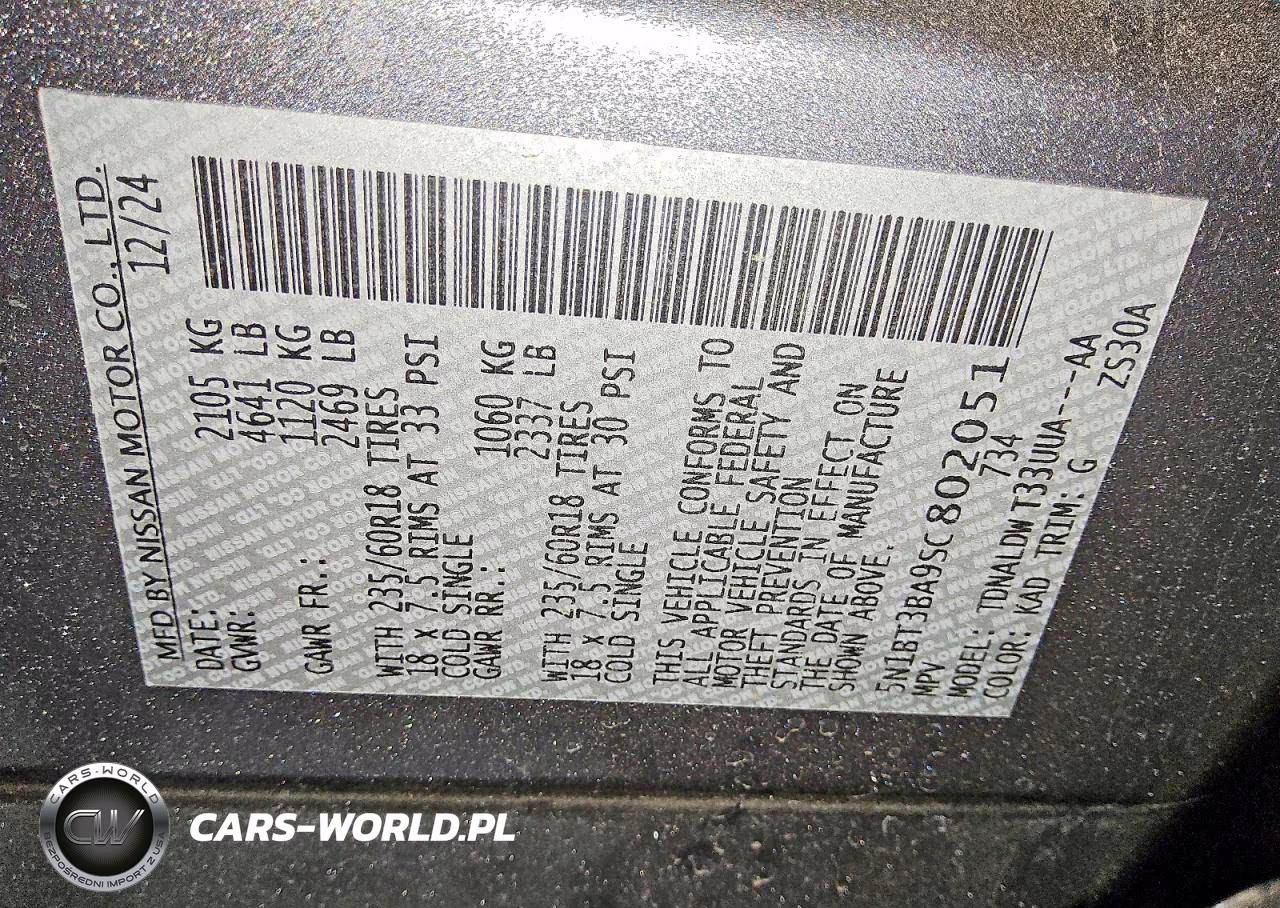 2025 Nissan Rogue Sv VIN:5N1BT3BA9SC802051 - 13