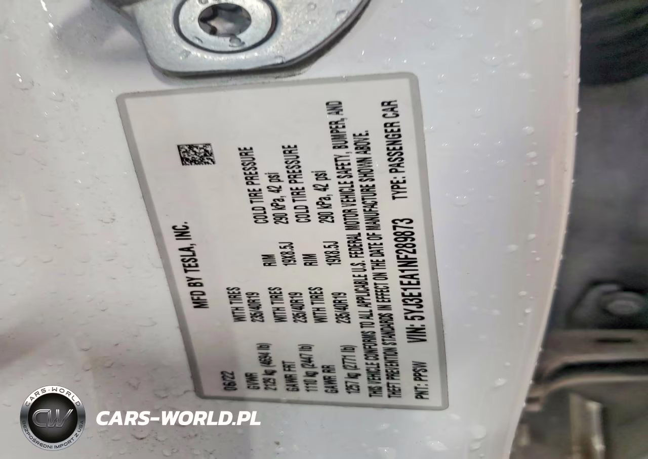 2022 Tesla Model 3 VIN:5YJ3E1EA1NF289873 - 12