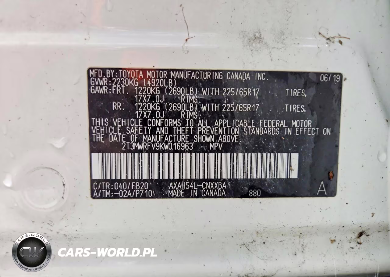 2019 Toyota Rav4 Le VIN:2T3MWRFV9KW016963 - 13