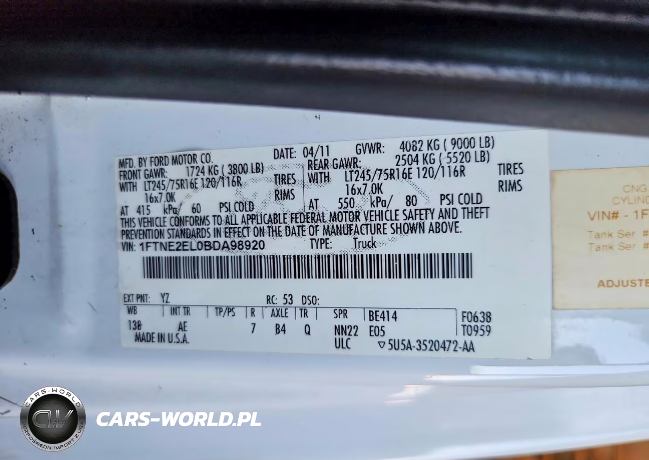 2011 Ford Econoline E250 Van VIN:1FTNE2EL0BDA98920 - 12