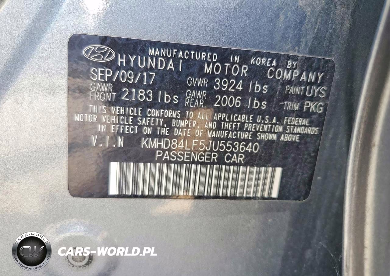 2018 Hyundai Elantra Sel VIN:KMHD84LF5JU553640 - 12