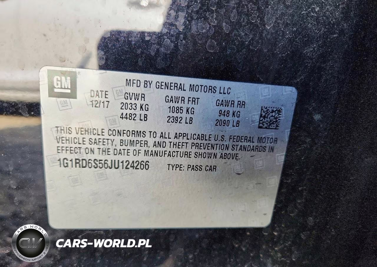2018 Chevrolet Volt Premier VIN:1G1RD6S56JU124266 - 12