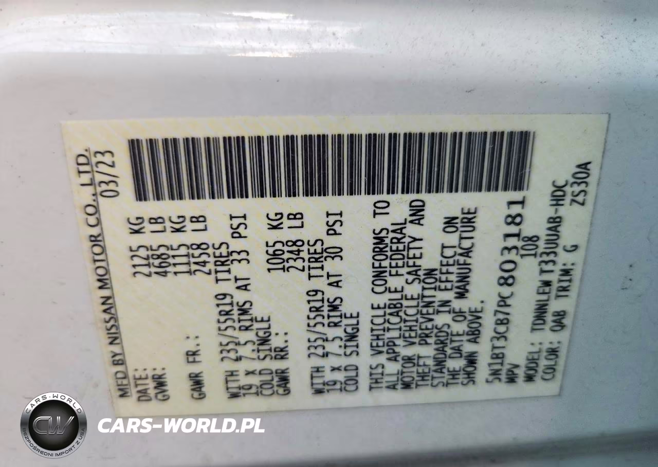 2023 Nissan Rogue Sl VIN:5N1BT3CB7PC803181 - 12