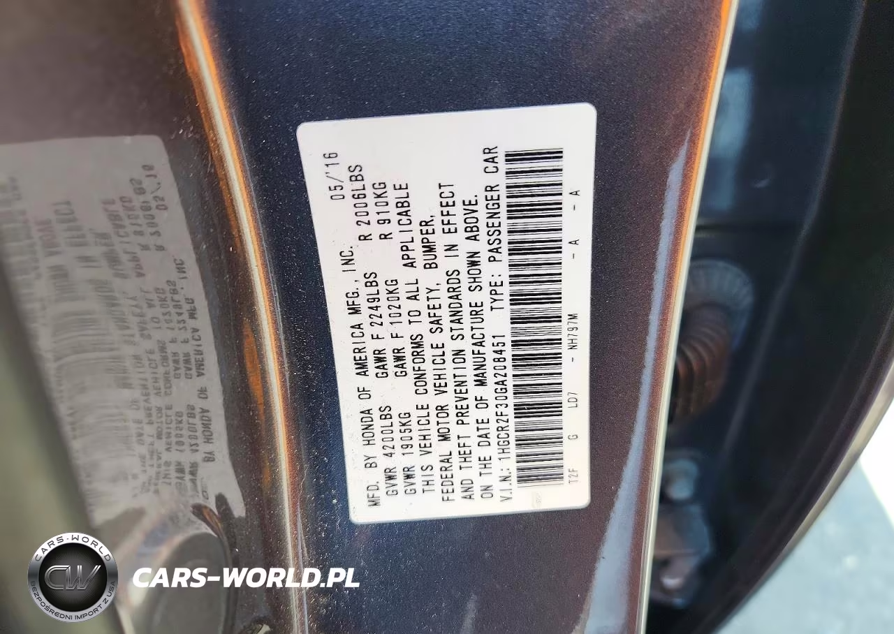 2016 Honda Accord Lx VIN:1HGCR2F30GA208451 - 12