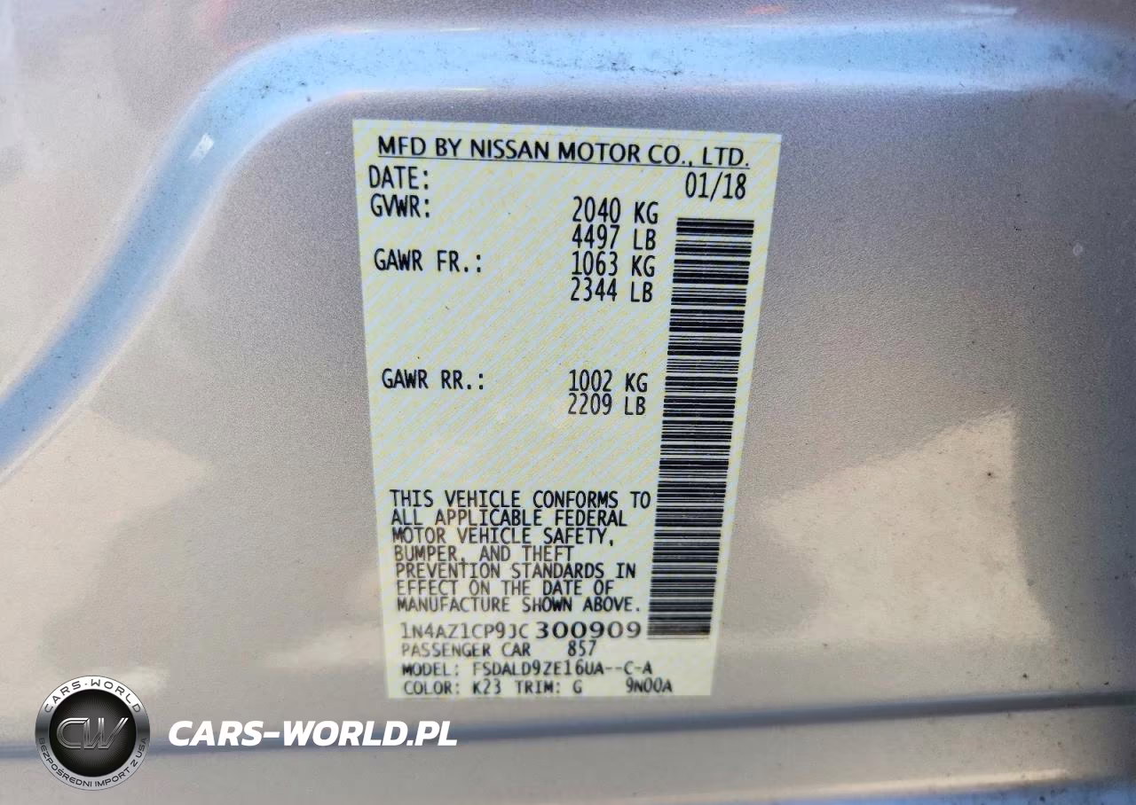 2018 Nissan Leaf Sv VIN:1N4AZ1CP9JC300909 - 12