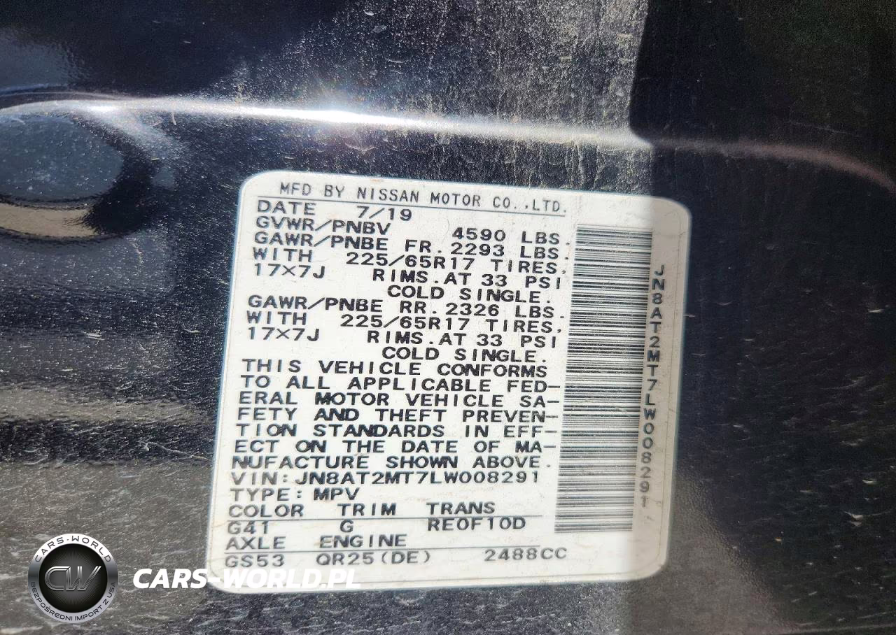 2020 Nissan Rogue S VIN:JN8AT2MT7LW008291 - 12